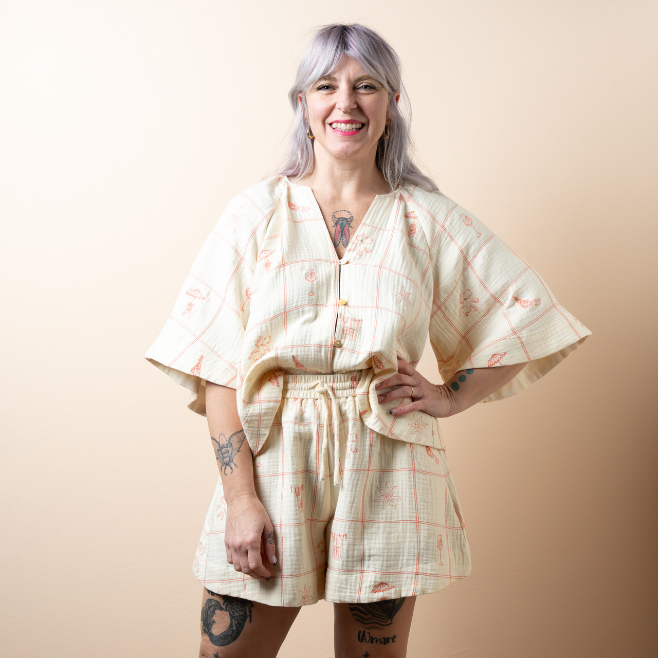 Shorts burro con ricami -  - Le Conturbanti Concept Store