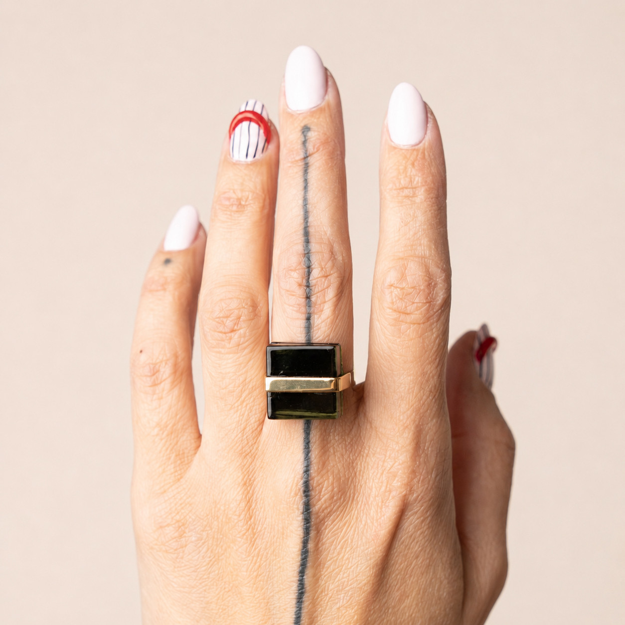 Anello cubo grande nero -  - Le Conturbanti Concept Store