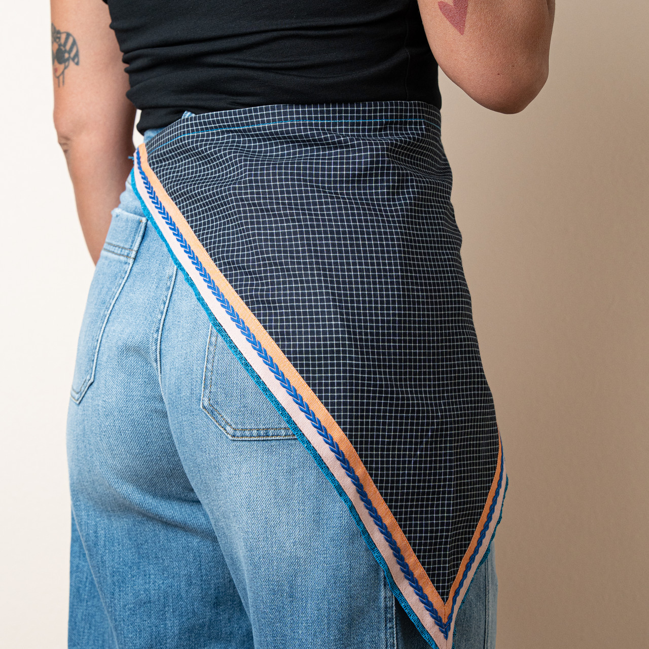 Pareo a quadretti blu notte -  - Le Conturbanti Concept Store