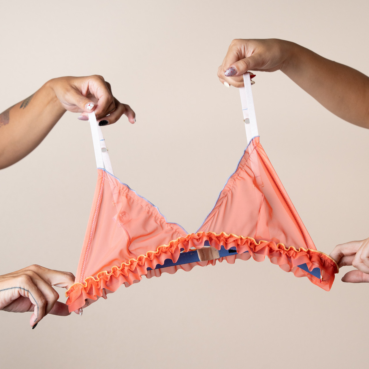 Reggiseno in tulle rosa mandarino -  - Le Conturbanti Concept Store