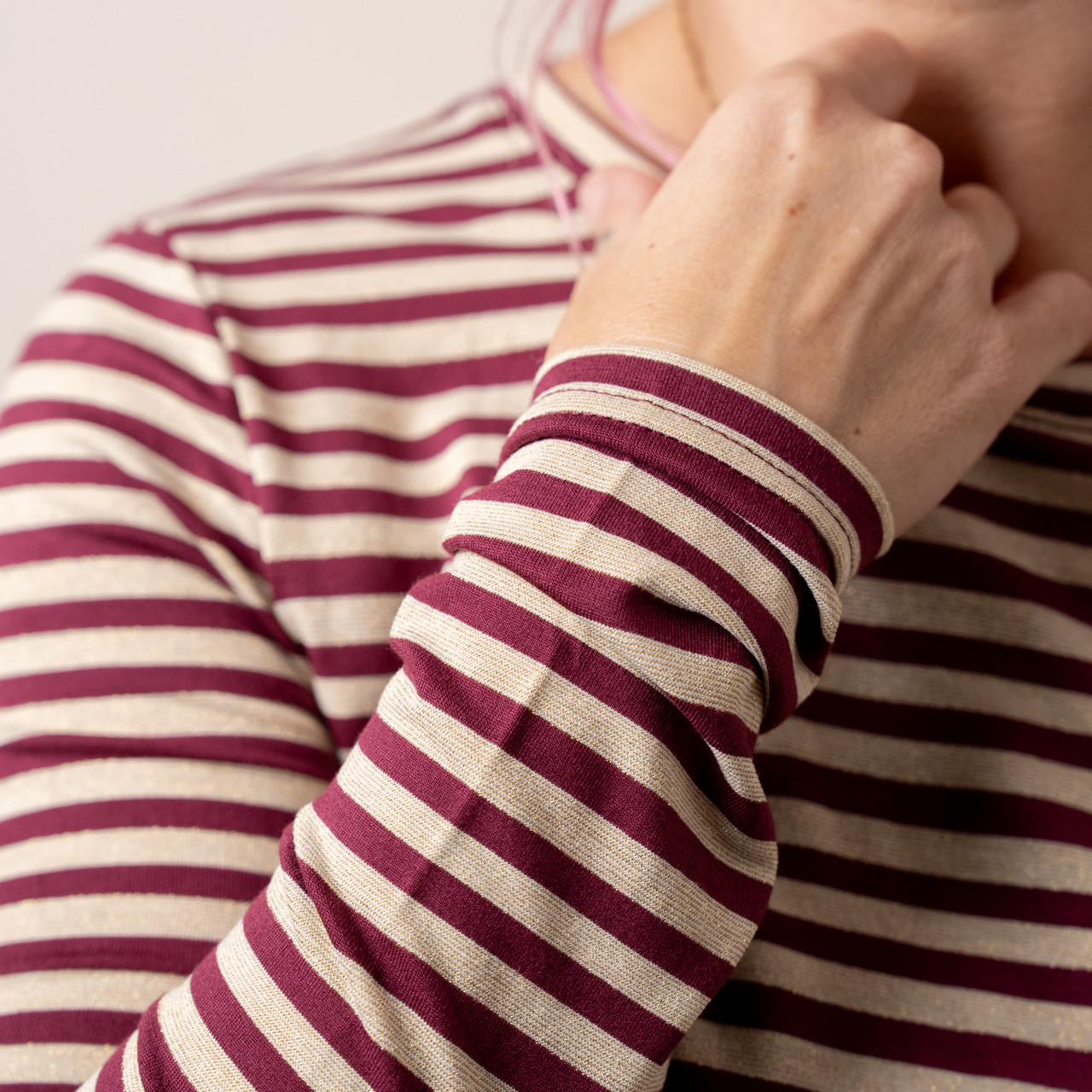 Maglia regular a righe bordeaux -  - Le Conturbanti Concept Store