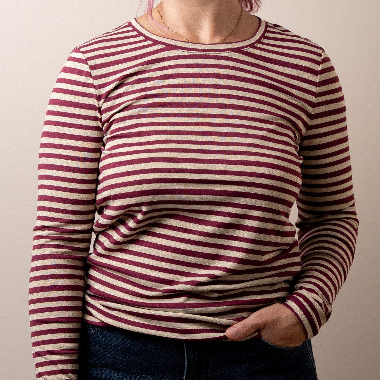 Maglia regular a righe bordeaux -  - Le Conturbanti Concept Store