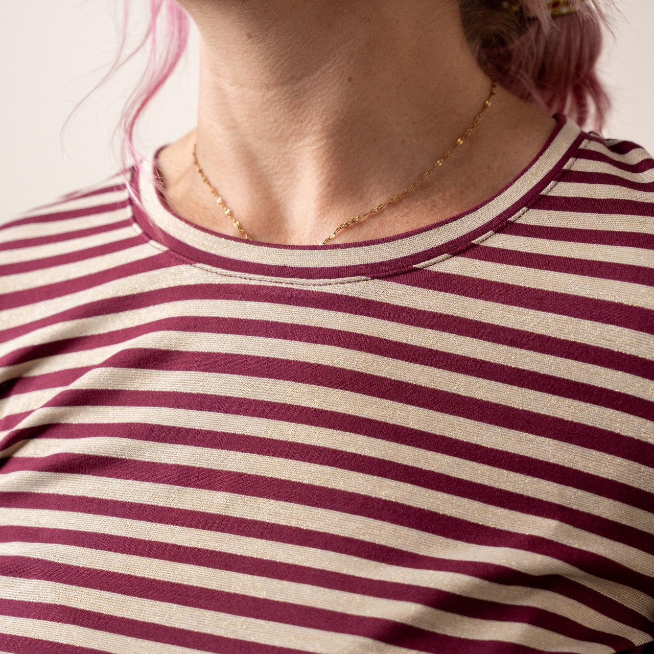 Maglia regular a righe bordeaux -  - Le Conturbanti Concept Store
