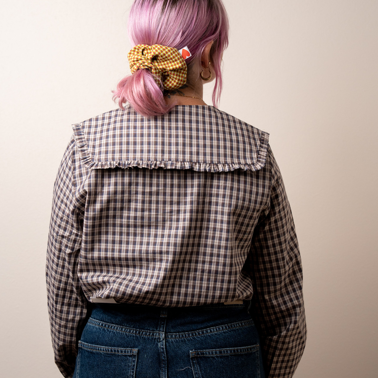 Camicia colletto check marrone -  - Le Conturbanti Concept Store