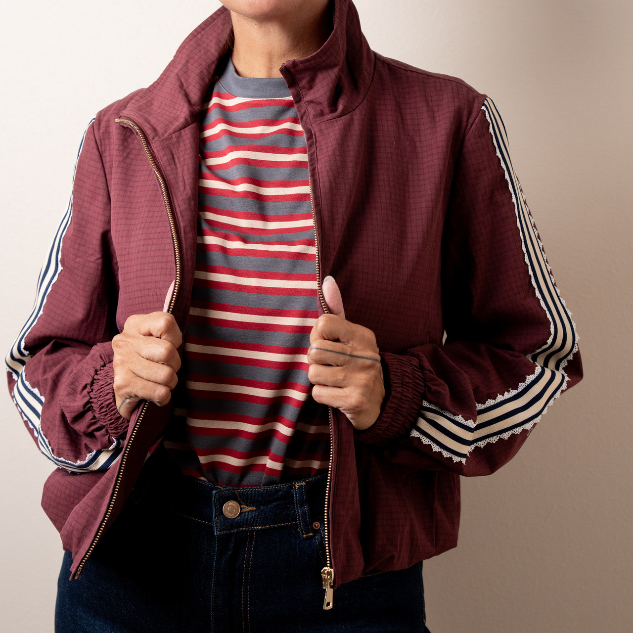Bomber corto bordeaux -  - Le Conturbanti Concept Store