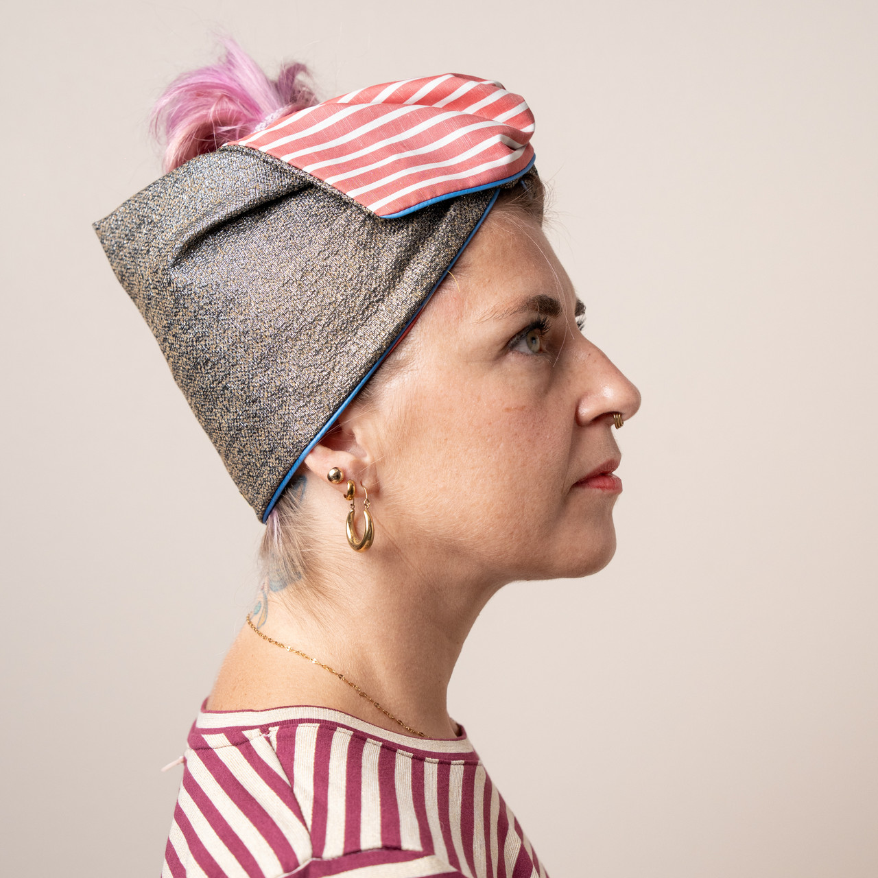 Turbante lamé argentato -  - Le Conturbanti Concept Store