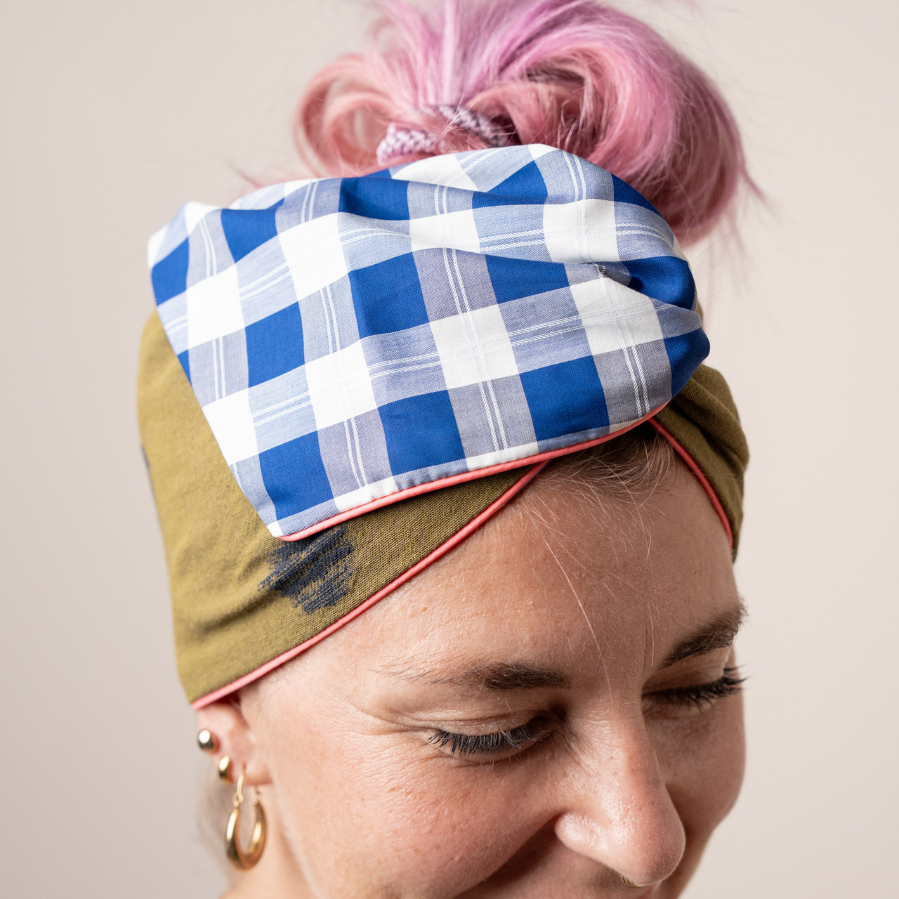 Turbante verde pois blu - Variante 1 - Le Conturbanti Concept Store