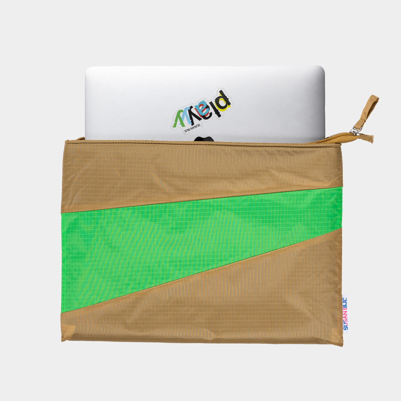 Porta Laptop Cammello-Verde -  - Le Conturbanti Concept Store