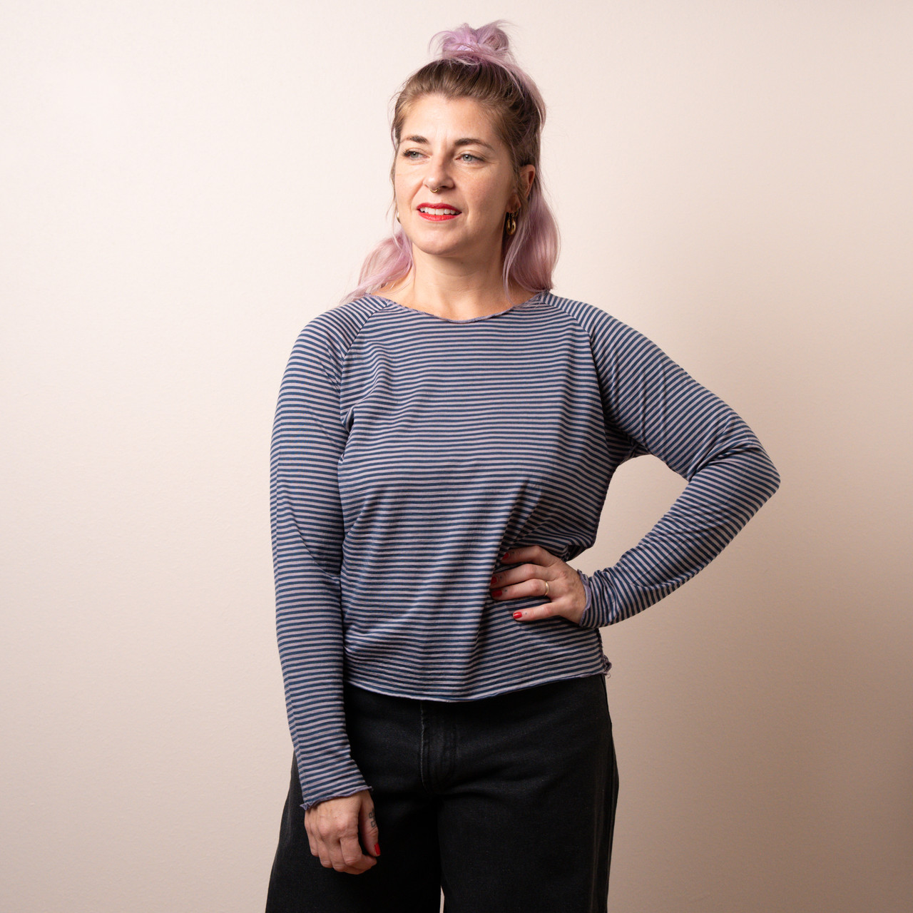 Maglia a righe blu e lilla -  - Le Conturbanti Concept Store