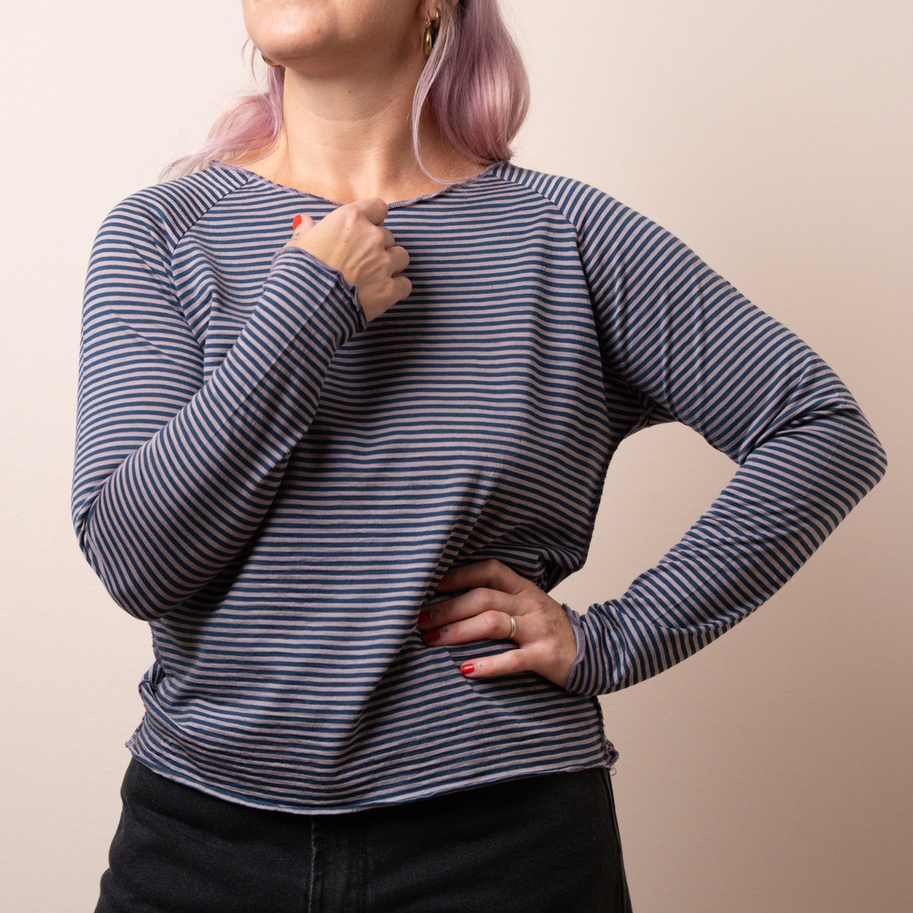 Maglia a righe blu e lilla -  - Le Conturbanti Concept Store