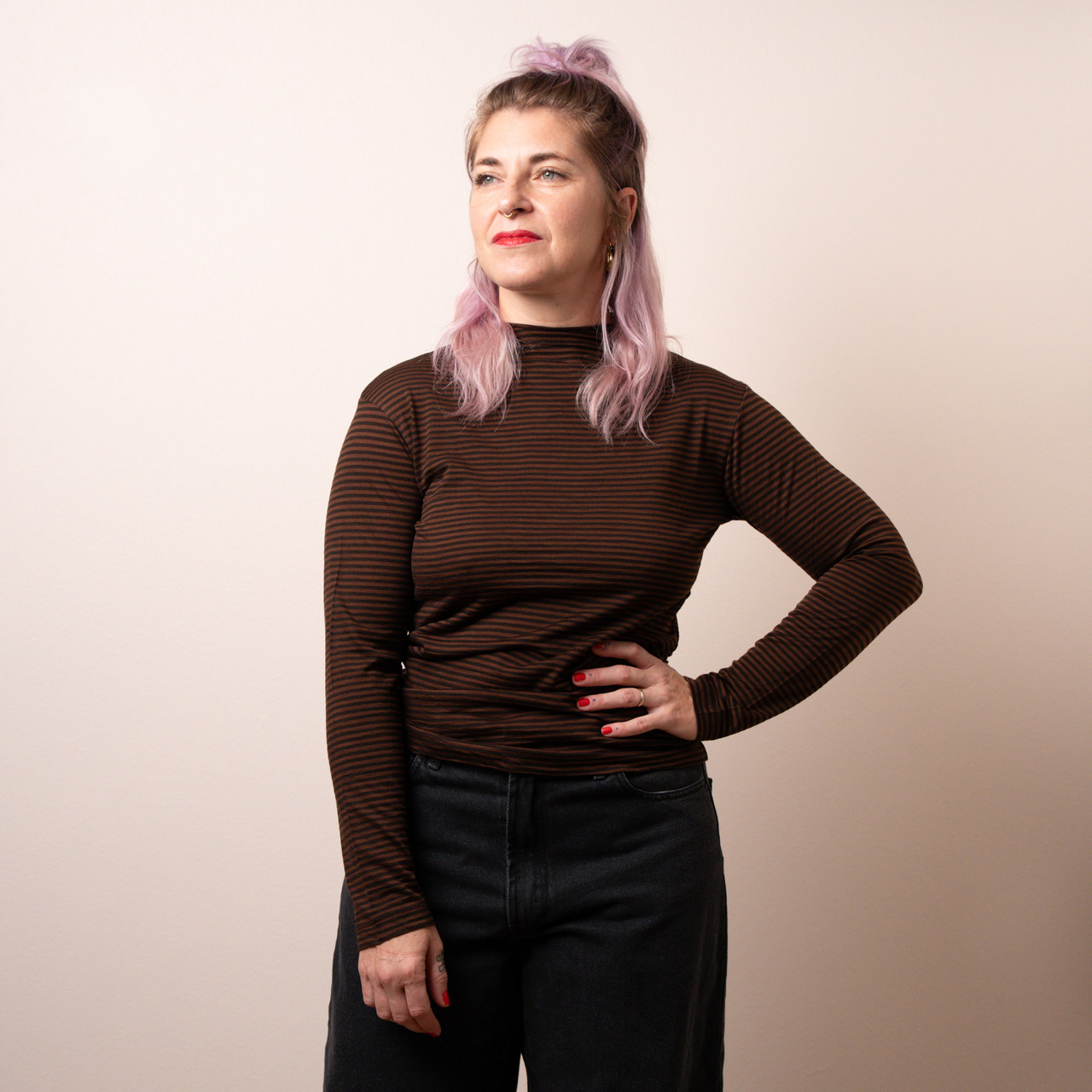Lupetto a righe marrone e nero -  - Le Conturbanti Concept Store