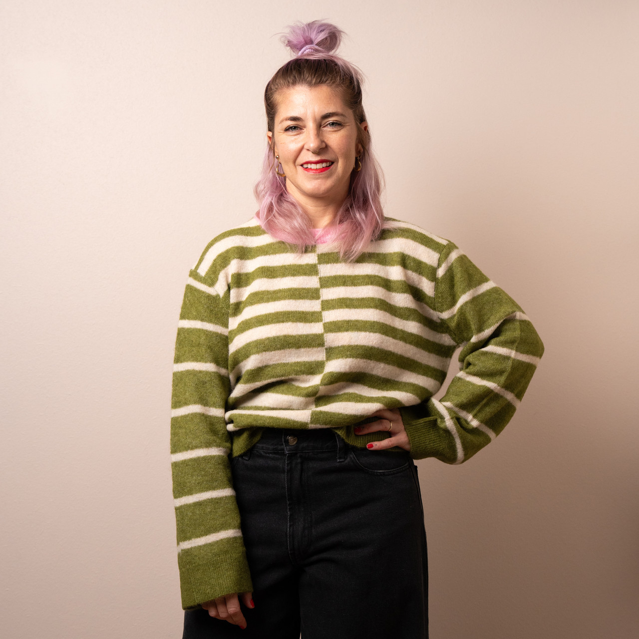 Maglione mix righe verdi -  - Le Conturbanti Concept Store