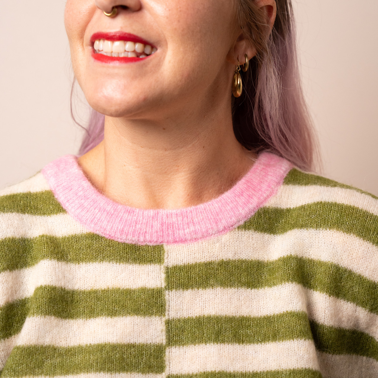 Maglione mix righe verdi -  - Le Conturbanti Concept Store