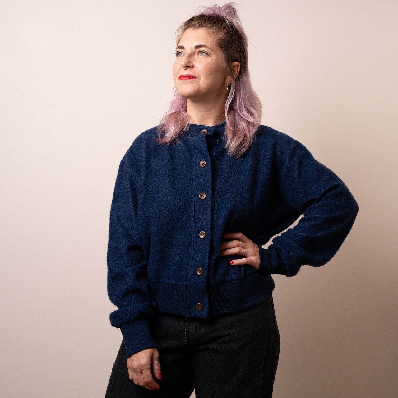 Cardigan blu notte -  - Le Conturbanti Concept Store