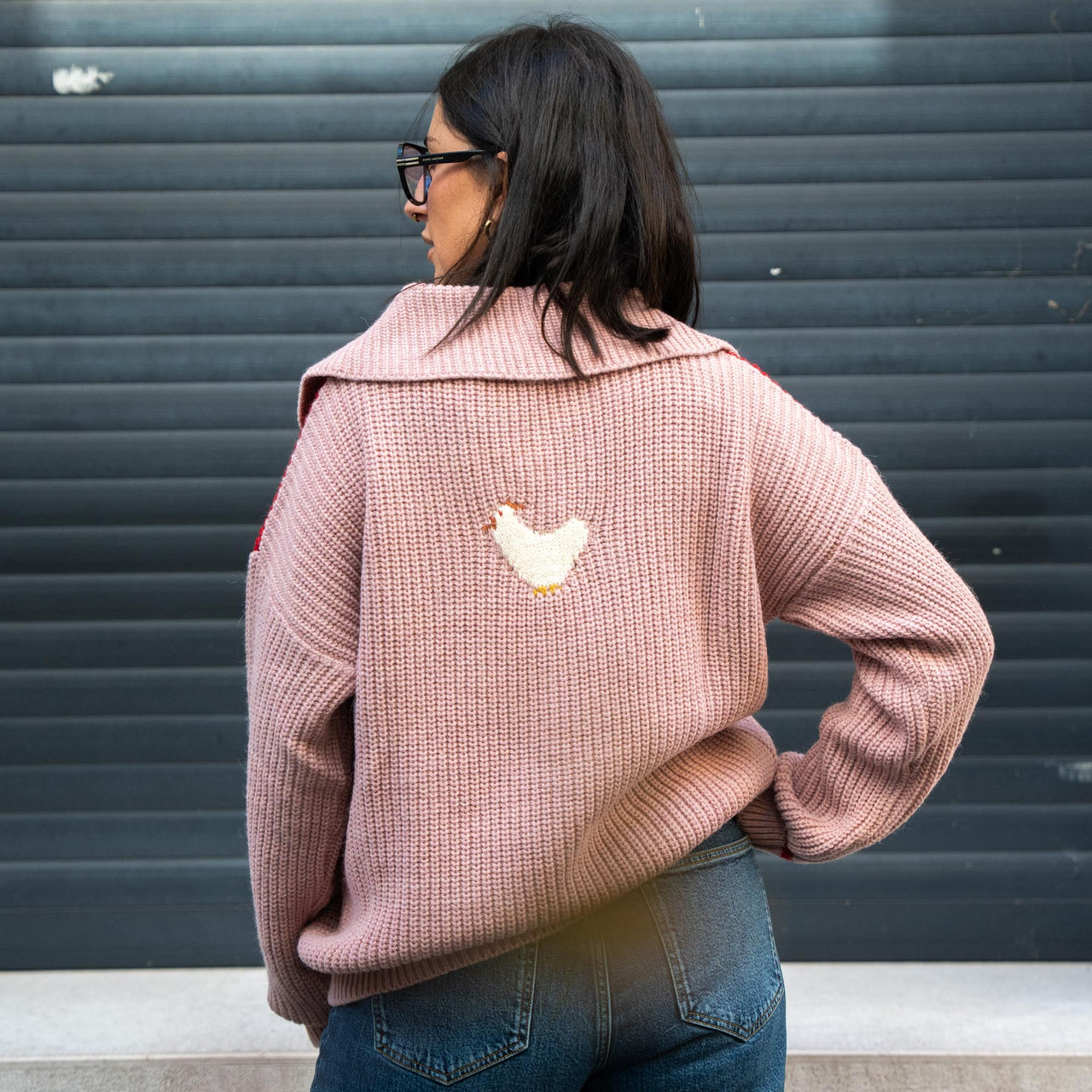 Cardigan galline rosa -  - Le Conturbanti Concept Store