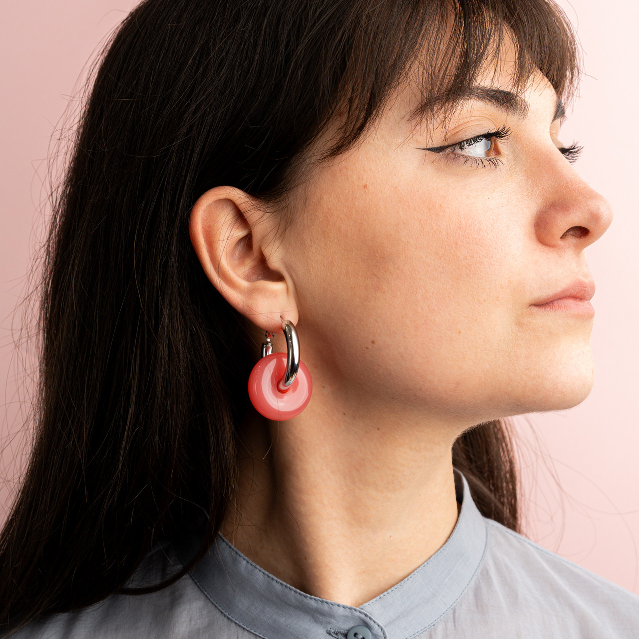 Orecchini a cerchio cheerios rosa -  - Le Conturbanti Concept Store