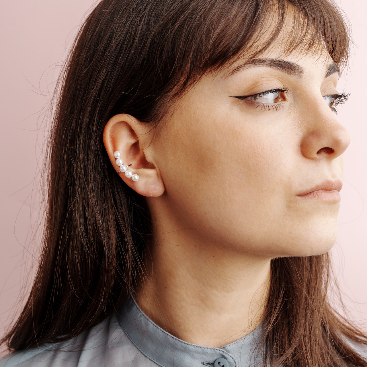 Earcuff perle M argento -  - Le Conturbanti Concept Store