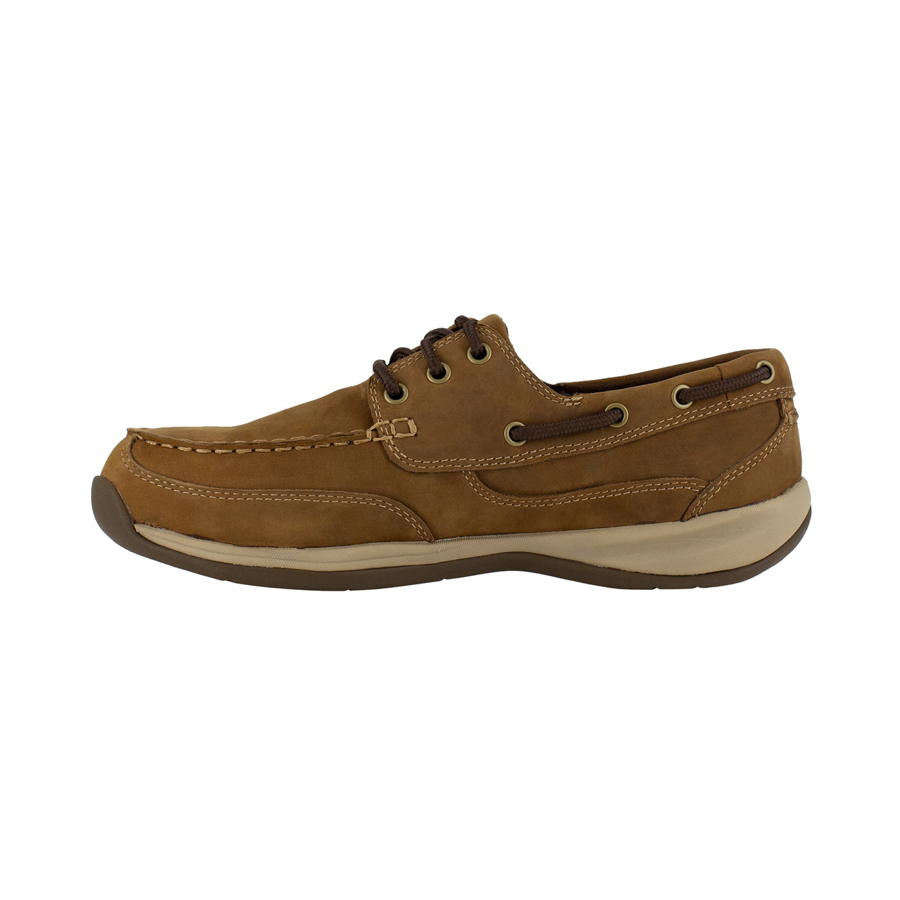 Rockport Works Sailing Club Boat Shoe Steel Toe, Men's Brown