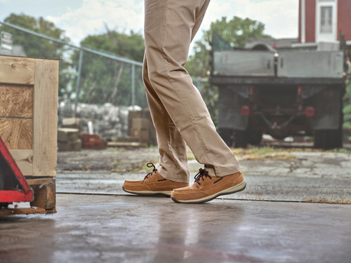 【archive】MARLENEDAM LeatherKnit Docking Boat Shoes Twisted Mens Shoes Boat Shoe Twisted X Tooled Leather