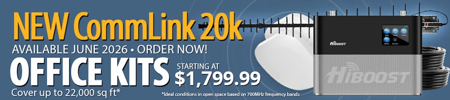 HiBoost CommLink 20K commercial cell signal booster from Powerful Signal