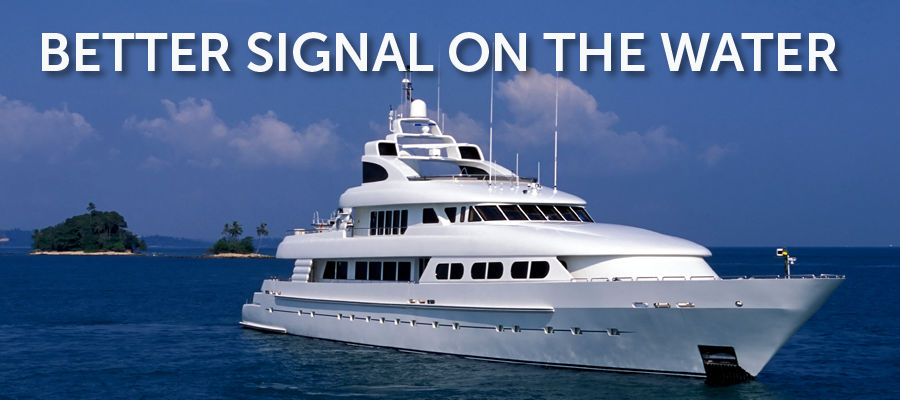 Cell signal booster solutions for ships, yachts, and large vessels from Powerful Signal