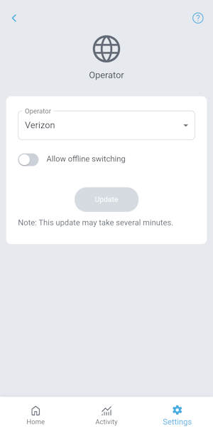 Nextivity CEL-FI WAVE smartphone app v.2 Operator menu