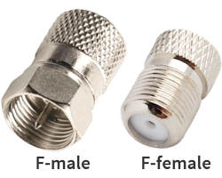 F-male and F-female connectors