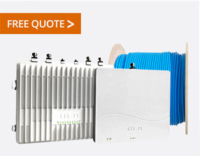 Professional cellular DAS cell phone signal booster systems designed by Powerful Signal