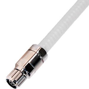 Plenum air coax cable terminated with an N-male connector