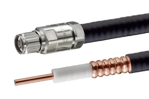 RFS Technologies 1/2-inch CELLFLEX coax cable N-male connector and cutaway LCF12-50J