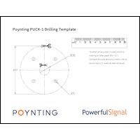 Download the Poynting PUCK-1 vehicle/IoT antenna drilling template (PDF)