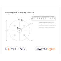 Download the Poynting PUCK-12 vehicle/IoT antenna drilling template (PDF)