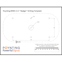 Download the Poynting MIMO-3-17 4x4 MIMO Vehicle Antenna drilling template (PDF)