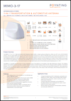 Download the Poynting MIMO-3-17 4x4 MIMO Vehicle Antenna spec sheet (PDF)