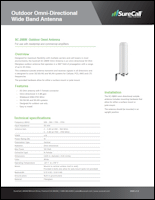 Download the SureCall omni antenna SC-228W data sheet (PDF)