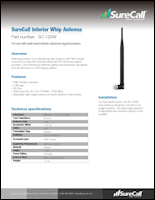 Download the SureCall interior whip antenna data sheet (PDF)