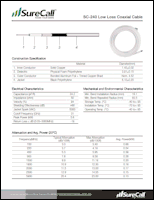 Download the SureCall SC-240 coax cable data sheet (PDF)