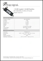 Download the Top Signal 50-ohm 10 dB Tap TS422101 spec sheet (PDF)
