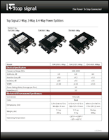 Download the Top Signal 50-Ohm Splitter TS41x101 spec sheet (PDF)