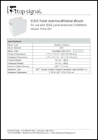 Download the Top Signal EDGE panel antenna window mount TS431001 spec sheet (PDF)