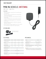 Download the Wilson 310004 mini in-vehicle panel antenna spec sheet (PDF)