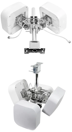 Top Signal EDGE Panel Antennas TS260820 mounted to Top Signal Stainless Steel Articulating Antenna Mount TS431005