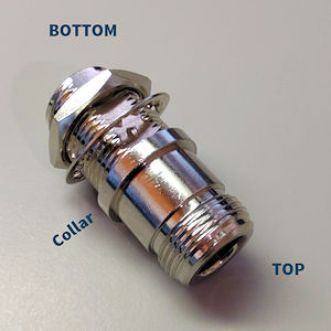 Top Signal N-Female to N-Female Bulkhead Connector Assembly Diagram TS452002