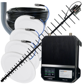 Rural weBoost Office 200 Cell Signal Booster 50 Ohm Multi-Antenna Kit | Top Signal Series | 472047-HG4