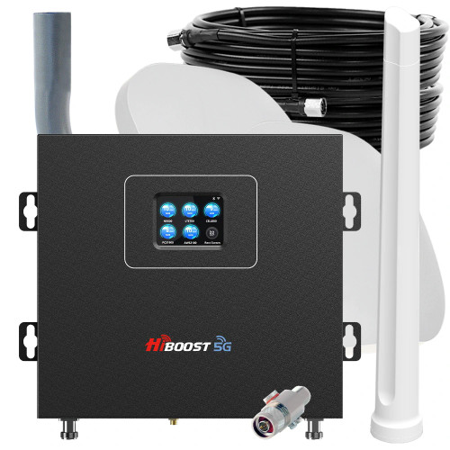 HiBoost Pro25T-6s Plus Kit 5G Commercial Cell Signal Booster 2 Antennas | Top Signal Series | TS547212
