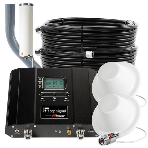 Top Signal 2X HiBoost 10K Smart Link Home Cell Signal Booster 2 Antennas TS543122: Kit Top Signal 2X HiBoost 10K Smart Link Home Cell Signal Booster 2 Antennas TS543122: Kit