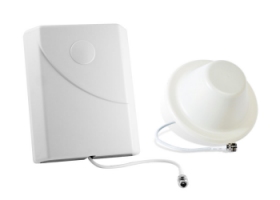 Directional panel antenna and omnidirectional dome antenna