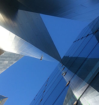 Office tower and blue sky