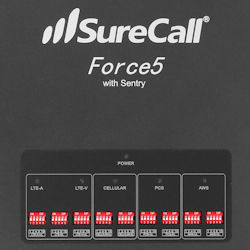 SureCall Force5 cell signal booster power & band lights