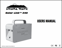 Download the Sierra Wave Solar Link 240 user manual (PDF)